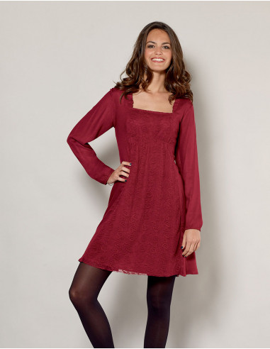 Rayon dress with lining