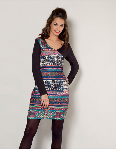 Knitted 97% Polyester 3% spandex dress