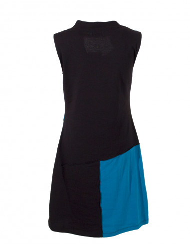 Knitted 97% cotton 3% spandex patch dress