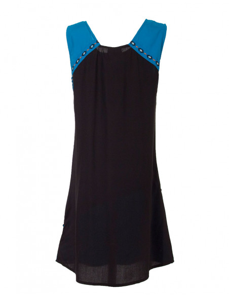 Rayon modal dress with embroideries