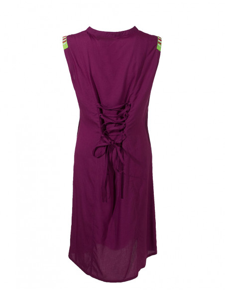 Rayon modal dress with embroideries