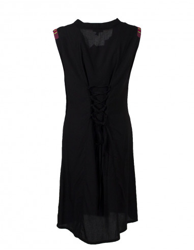 Rayon modal dress with embroideries