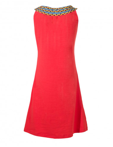 Knitted 97% cotton 3% spandex dress with mandalas print