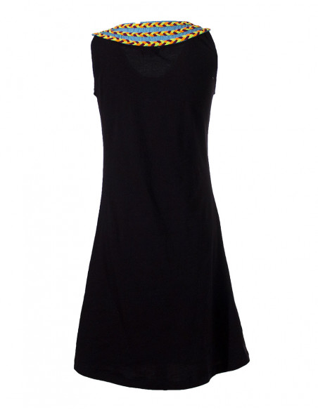 Knitted 97% cotton 3% spandex dress with mandalas print