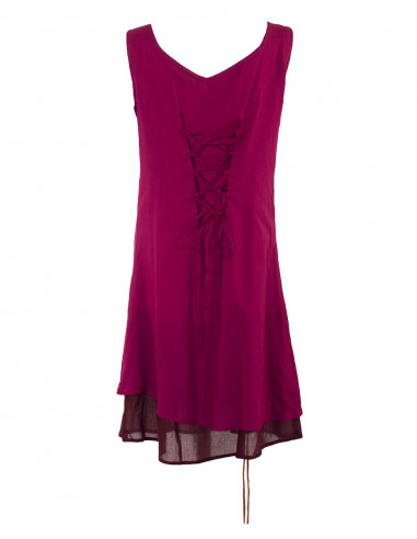 Cotton patch dress with lining