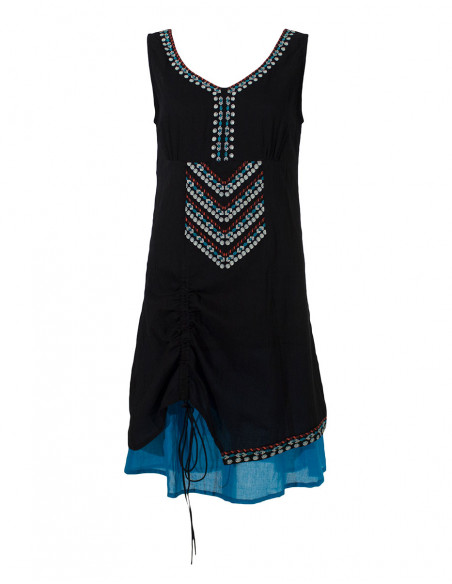 Robe Coton Brodee Doublee