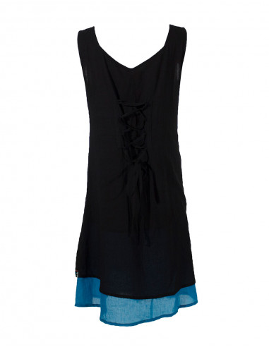 Cotton patch dress with lining