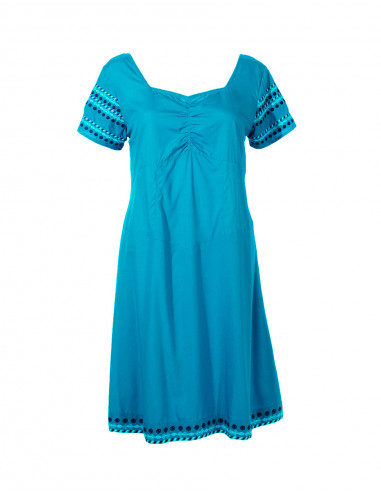Rayon modal dress with embroideries
