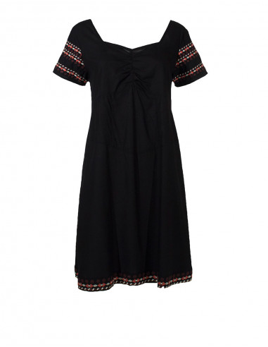 Rayon modal dress with embroideries