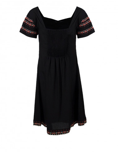 Rayon modal dress with embroideries