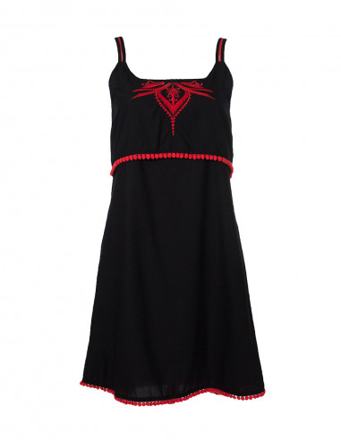 Rayon modal dress with embroideries