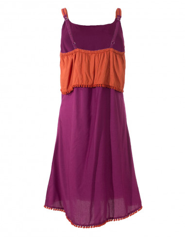 Rayon modal dress with embroideries