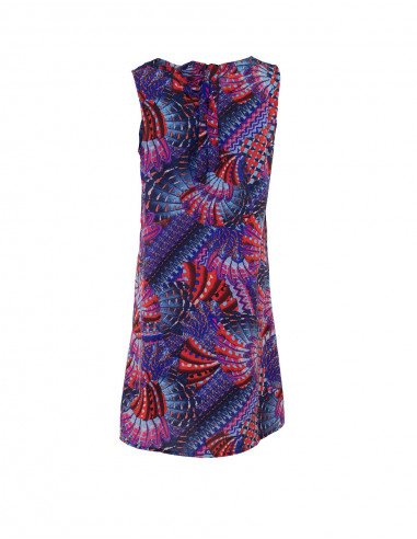 Polyester dress with birds print