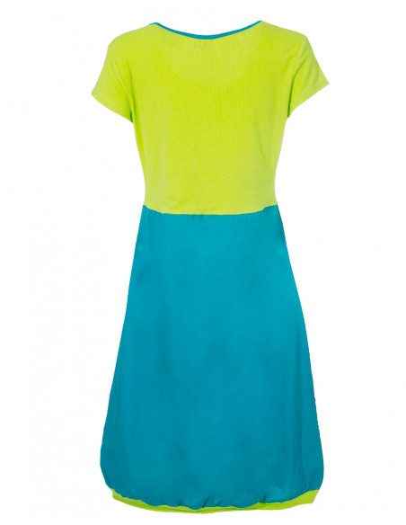 Cotton dress with short sleeves