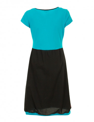 Cotton dress with short sleeves