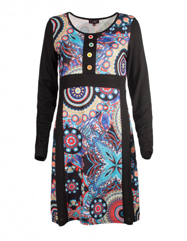 Robe maille manches longues