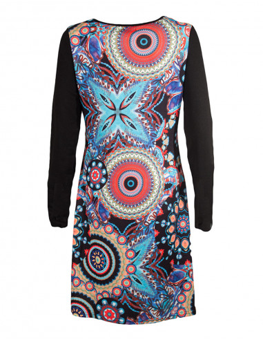 Robe maille manches longues