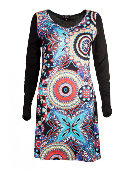 Robe maille manches longues