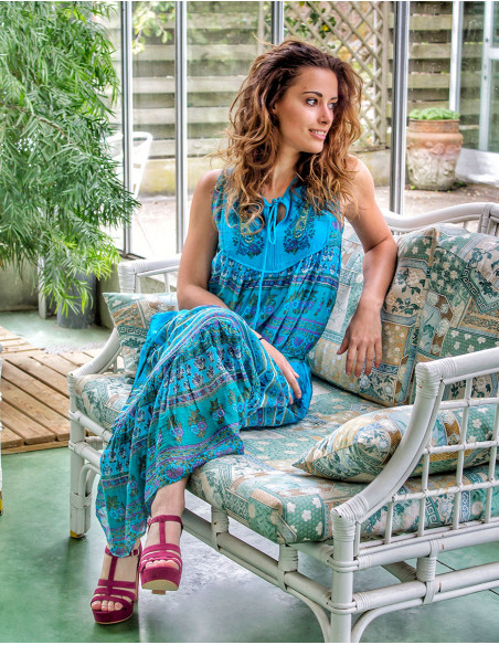 Robe Longue Voile De Coton Doublee