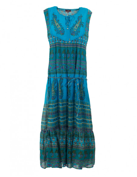 Robe Longue Voile De Coton Doublee