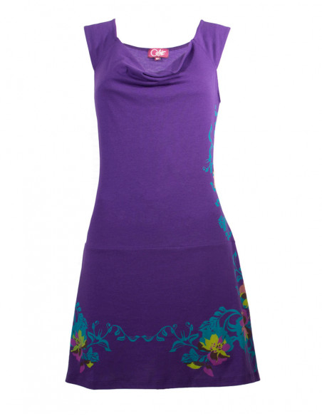 Robe courte col bénitier