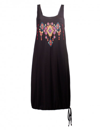 Robe boule à bretelles larges