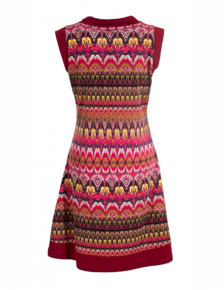 Robe imprimée courte manches courtes