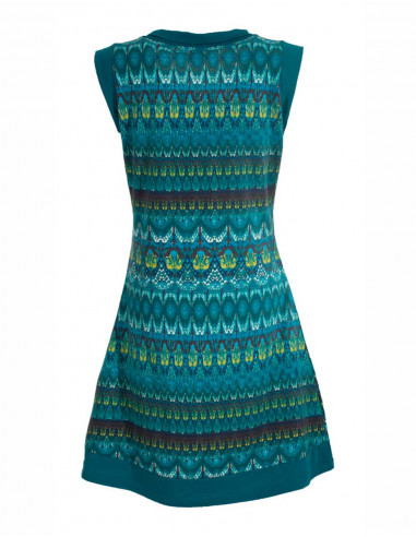 Robe imprimée courte manches courtes