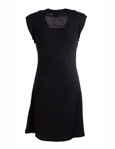 Robe maille manches courtes