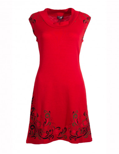 Robe maille manches courtes