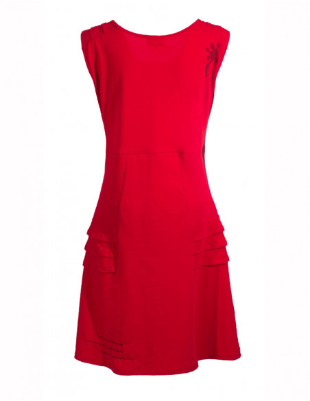 Robe sans manches effet collier tribal