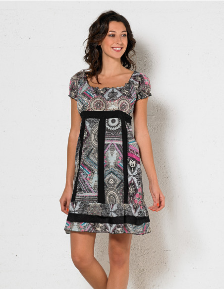 Cotton dress with lining