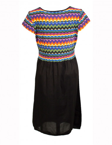 Robe courte imprimee effet ballon