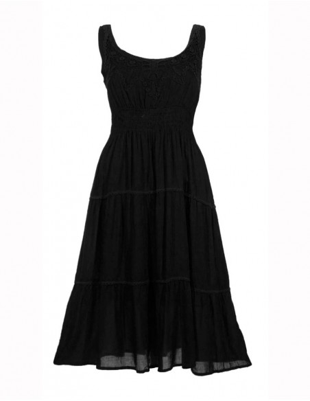 Robe courte brodee doublée