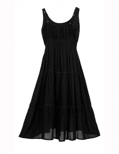 Robe courte brodee doublée