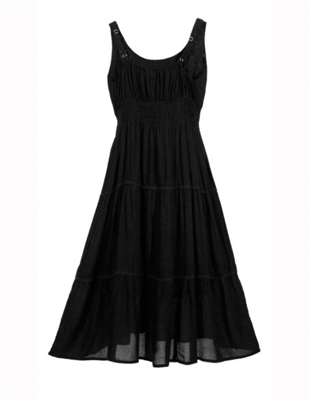 Robe courte brodee doublée