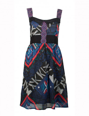 Robe courte à bretelle doublée