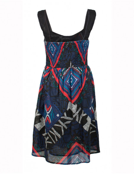 Cotton voile long dress with lining