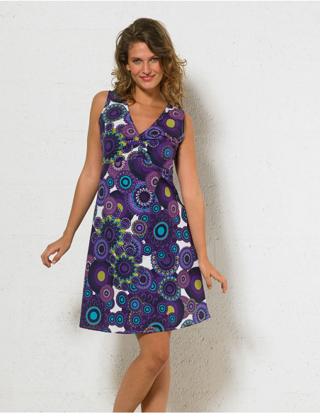 Cotton dress printed