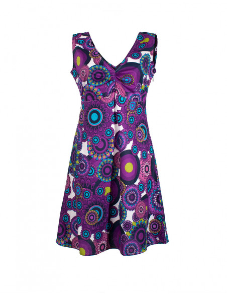Robe courte coton imprimé
