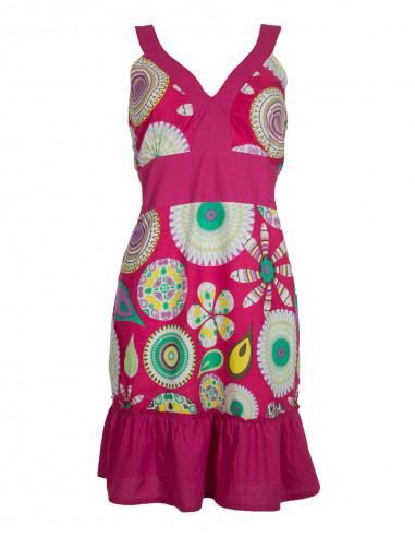 Cotton dress printed
