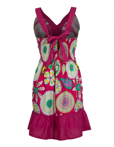 Robe courte coton imprimee