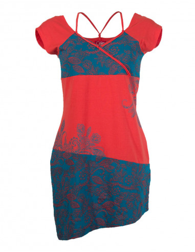 Knitted printed dress