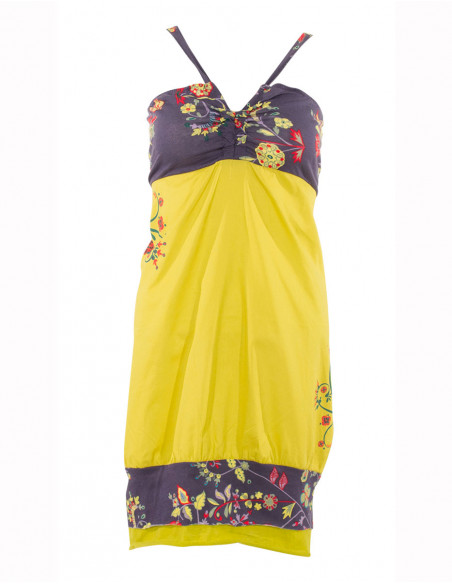 Robe courte imprime fleuri 