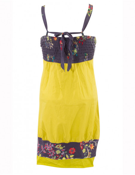 Robe courte imprime fleuri 