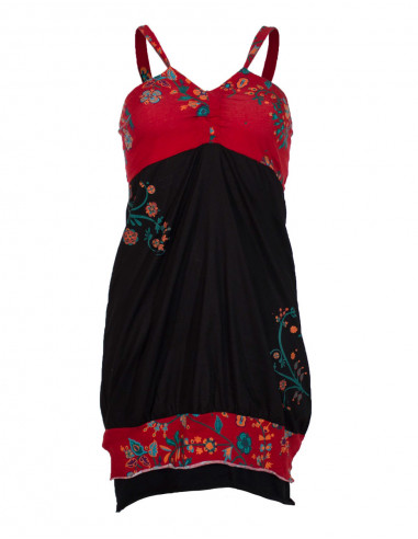 Robe courte imprime fleuri 