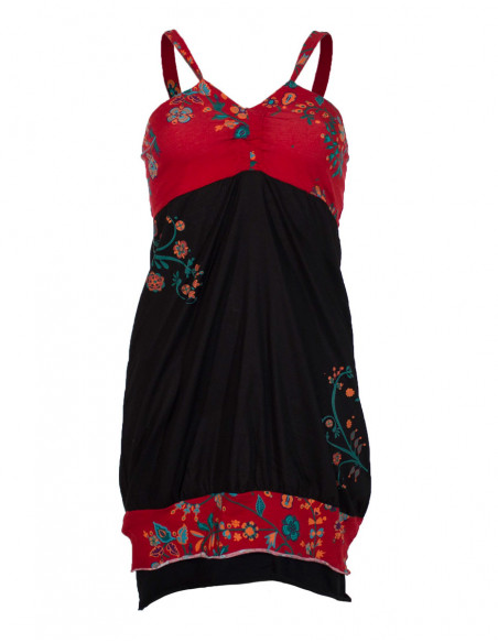 Robe courte imprime fleuri 