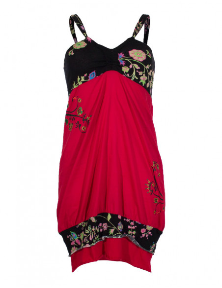 Robe courte imprime fleuri 