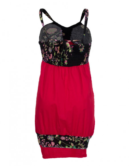 Robe courte imprime fleuri 