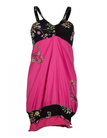 Robe courte imprime fleuri 